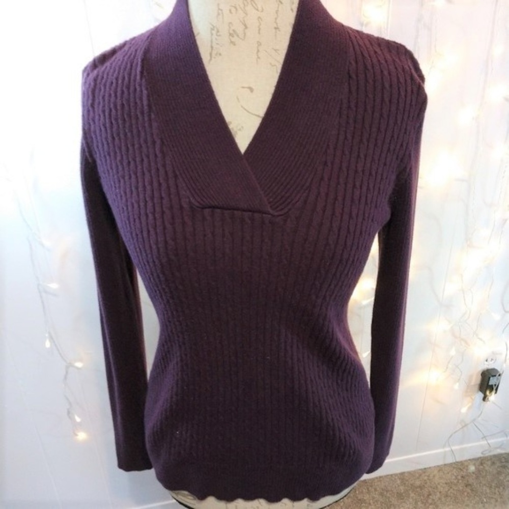 BOGO Purple V Neck Sweater